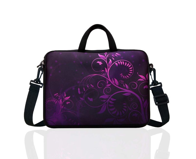 TAIDY 10-Inch Laptop Shoulder Bag Sleeve Case with padded handle for 9.6  9.7"" 10"" 10.1"" 10.5"" Ipad/Netbook/Tablet/Reader (Purple) - Image 2